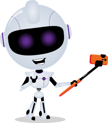 robot - technologie - sciences et techniques - smiley émoticône émoji cartoon clipart illustration - artémotic