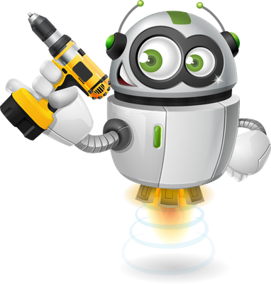 robot - technologie - sciences et techniques - smiley émoticône émoji cartoon clipart illustration - artémotic