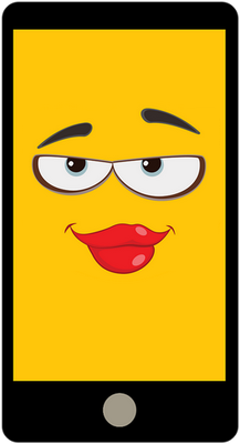 téléphone - technologie - sciences et techniques - smiley émoticône émoji cartoon clipart illustration - artémotic