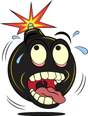 explosion - technologie - sciences et techniques - smiley émoticône émoji cartoon clipart illustration - artémotic