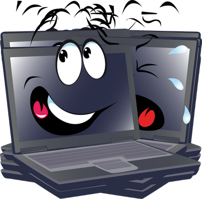 ordinateur - technologie - sciences et techniques - smiley émoticône émoji cartoon clipart illustration - artémotic