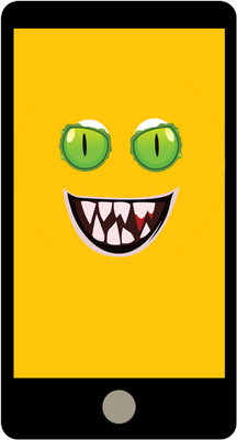 téléphone - technologie - sciences et techniques - smiley émoticône émoji cartoon clipart illustration - artémotic