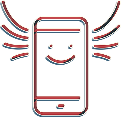 téléphone - technologie - sciences et techniques - smiley émoticône émoji cartoon clipart illustration - artémotic