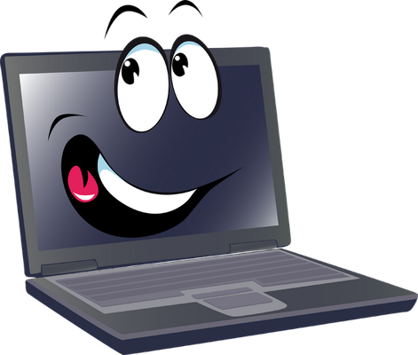 ordinateur - technologie - sciences et techniques - smiley émoticône émoji cartoon clipart illustration - artémotic