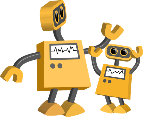 robot - technologie - sciences et techniques - smiley émoticône émoji cartoon clipart illustration - artémotic