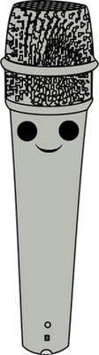 microphone - technologie - sciences et techniques - smiley émoticône émoji cartoon clipart illustration - artémotic