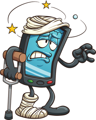 téléphone - technologie - sciences et techniques - smiley émoticône émoji cartoon clipart illustration - artémotic