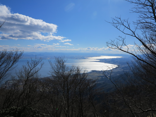 琵琶湖を見ながら