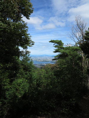 パノラマ台から琵琶湖が見えた