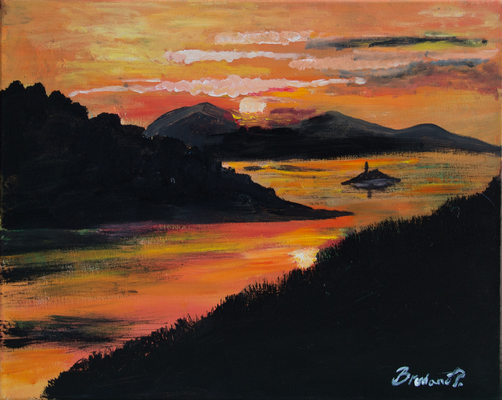 Abendrot - Acryl auf Leinwand, 50x40 cm, 2013, P. Brodaric - VERKAUFT