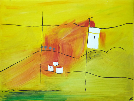 Am Anger - Acryl auf Leinwand, 80x60 cm, 2012, A. Frosch-Radivo - VERKAUFT