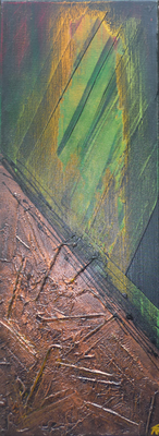 Höhlengleichnis - Acryl auf Leinwand, 30x80 cm, 2011, A. Frosch-Radivo - VERKAUFT