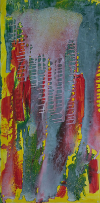 ohne Titel - Acryl auf Leinwand,  50x100 cm, 2005, M. Huber