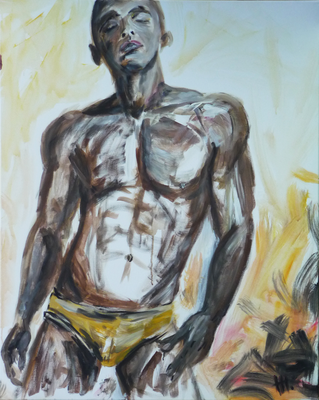 Uomo - Acryl auf Leinwand,  80x100 cm, 2012,  H. Halbritter - VERKAUFT