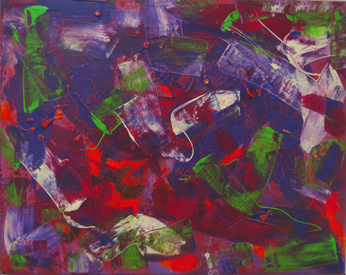 Kunterbunt - Acryl auf Leinwand, 40x50, 2006, M. Weber