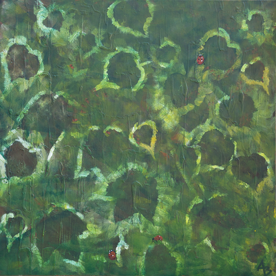 living wall - Acryl auf Leinwand, 80x80cm, 2014, A. Bellaire