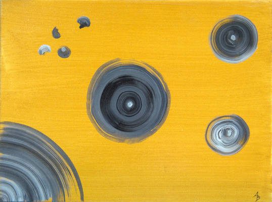 grey spots - Acryl auf Leinwand, 40x30 cm, 2015, A. Bellaire