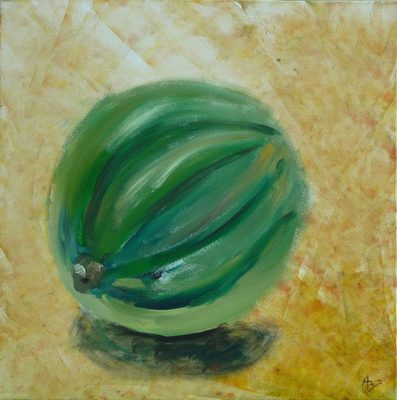 Melone - Acryl auf Leinwand,  60x60 cm, 2010, A. Bellaire