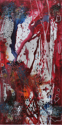 The Cave - Mischtechnik, Acryl auf Leinwand, 40x80 cm, 2017, S. Ulrich