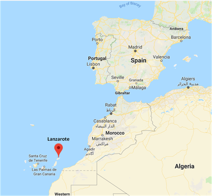 the Canary Island are 100km  off the coasts of Morrocco