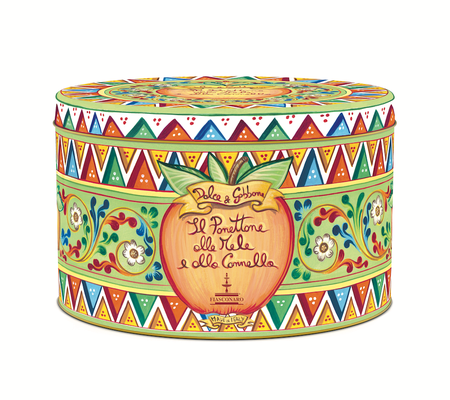 Dolce&Gabbana Panettone with Candied Apple & Cinnamon, on the top cross cut engraving 1kg