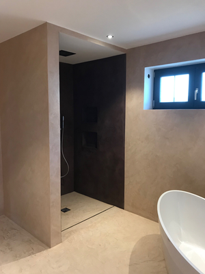 Badezimmer ohne Fliesen - stucco-decor - Kreative Spachteltechnik ... Badezimmer ohne Fliesen - stucco-decor - Kreative Spachteltechnik ...