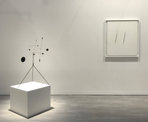 Cardi Gallery booth with Calder and Fontana