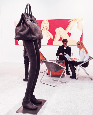 Thaddaeus Ropac booth with Alex Katz and Erwin Wurm