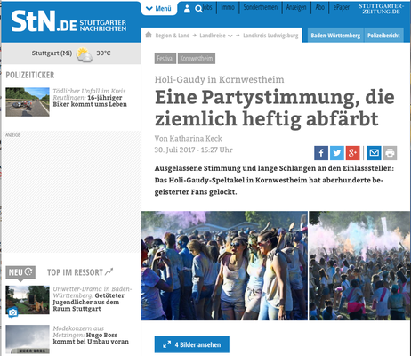 Holi Gaudy / Stuttgarter Nachrichten