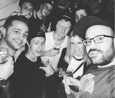 with Rob van O, Lost Identity, FRDY, my GF and Premeson hiding