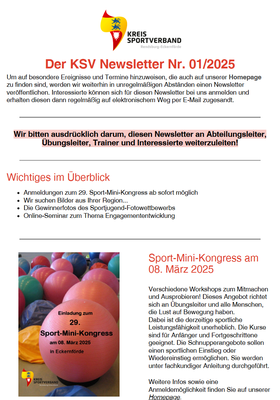 KSV RD-ECK Newsletter Nr. 01/2025
