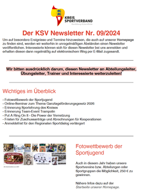 KSV RD-ECK Newsletter Nr. 09/2024