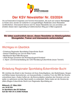 KSV RD-ECK Newsletter Nr. 03/2024