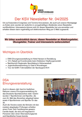 KSV RD-ECK Newsletter Nr. 04/2025