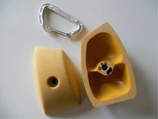 first try to make a hollow climbing hold -  a good try !