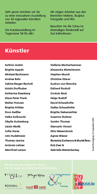Kunstausstellung Kaltenbrunn 08.-27.10.20 teilnehmende Künstler