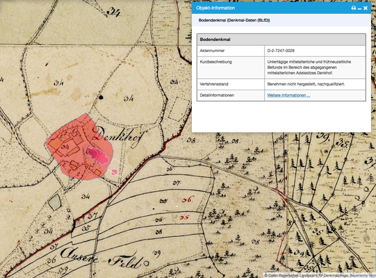 Quelle: BLfD Basis Bayernatlas, Eintrag Bodendenkmal