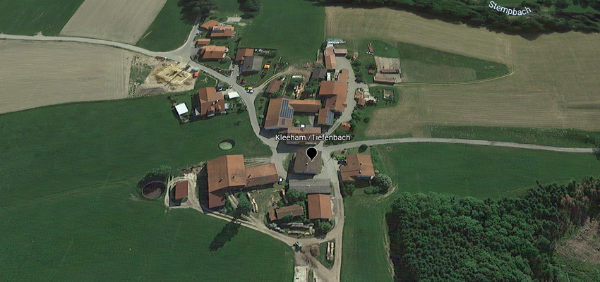 Luftbild Kleeham (Basis Google Earth)