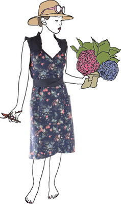 Robe MILA marine et pois Melle creation