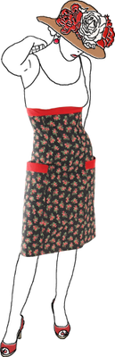 Jupe BETTY roses Melle creation