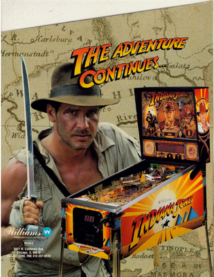 Flyer "Indiana Jones" von Williams englisch