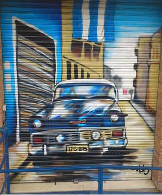 graffiti coche Cubano