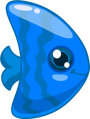 poisson - faune aquatique - animaux - smiley émoticône émoji cartoon clipart illustration - artémotic