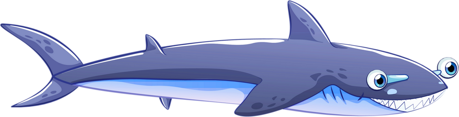 requin - faune aquatique - animaux - smiley émoticône émoji cartoon clipart illustration - artémotic