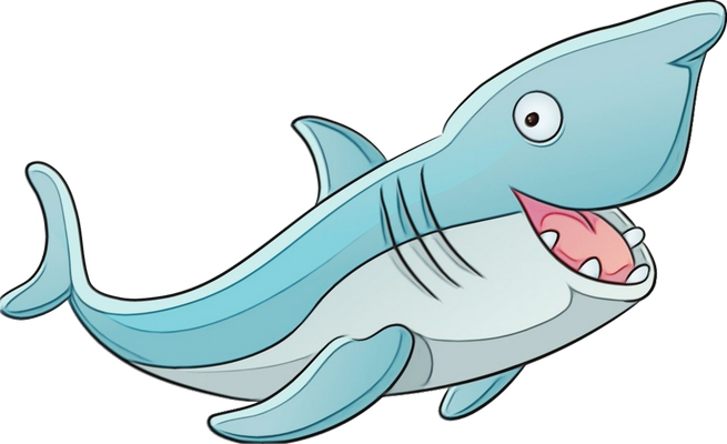 requin - faune aquatique - animaux - smiley émoticône émoji cartoon clipart illustration - artémotic