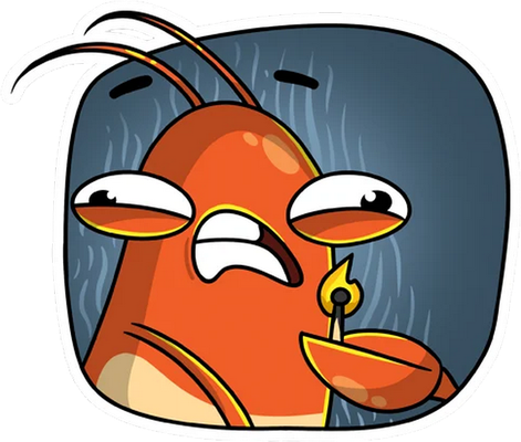 crevette - faune aquatique - animaux - smiley émoticône émoji cartoon clipart illustration - artémotic