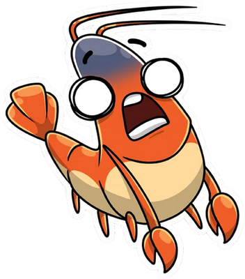 crevette - faune aquatique - animaux - smiley émoticône émoji cartoon clipart illustration - artémotic