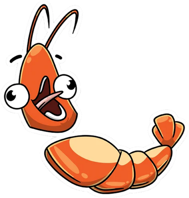 crevette - faune aquatique - animaux - smiley émoticône émoji cartoon clipart illustration - artémotic
