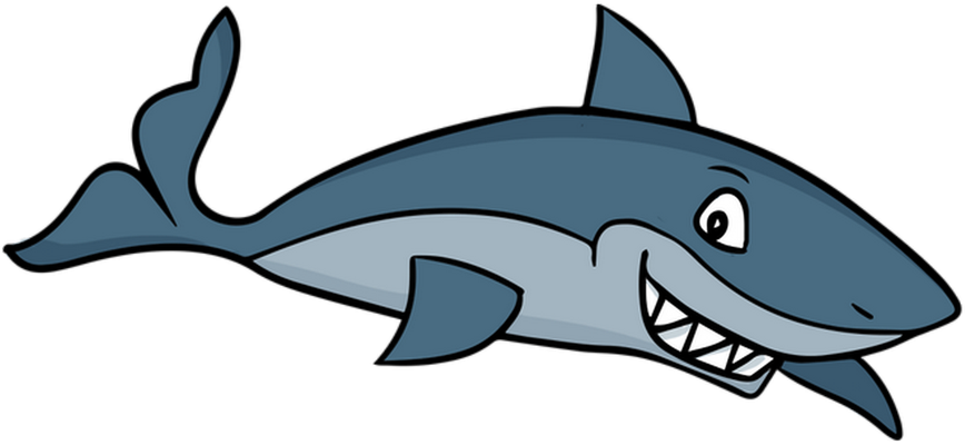 requin - faune aquatique - animaux - smiley émoticône émoji cartoon clipart illustration - artémotic