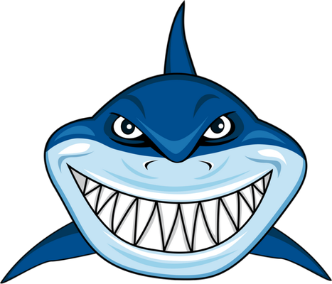 requin - faune aquatique - animaux - smiley émoticône émoji cartoon clipart illustration - artémotic